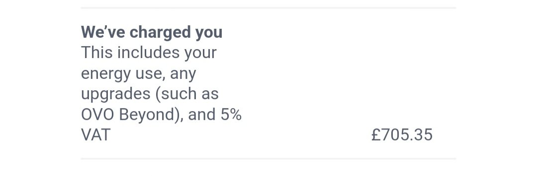We both worked 6-7 days a week during this billing period so didn't have high consumption
3 bed terrace
GCH on a few hrs a day max
This is more Elec than Gas 
This is 1 month bill