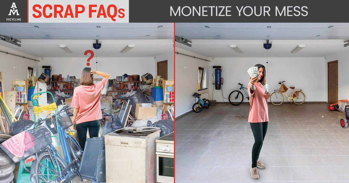 Looking to make some room for gifts this December? Been staring at the same pile of junk in the garage all year? Before you go and throw anything out or call a junk removal company, if it is made from metal, you could recycle it and make money! That means more gifts!