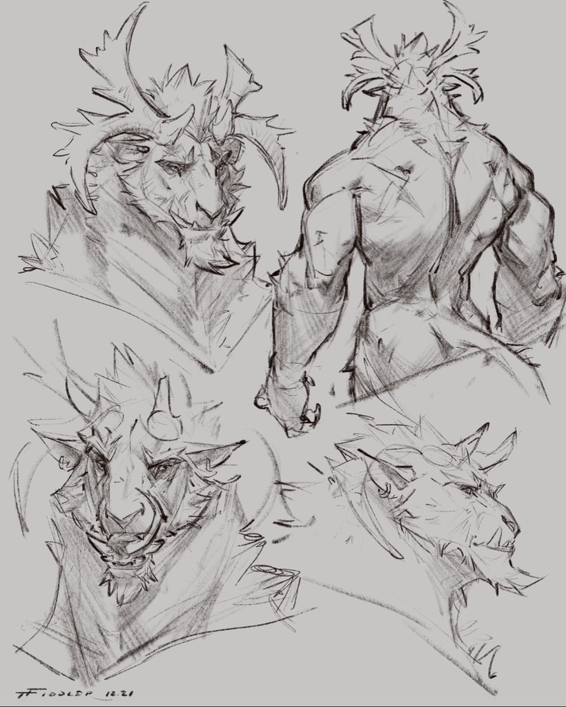 Krampus pa-treon sketches from last year 👍 