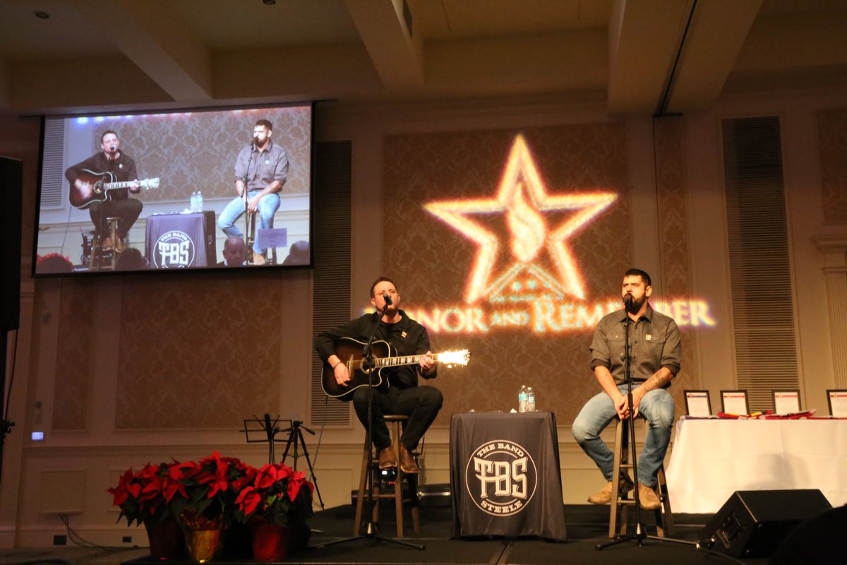 TheBandSteele's tweet photo. We want to thank the #HonorAndRemember Organization for having us perform at their Gold Star Families event this month. Watching them present the Honor and Remember Flag to the #Goldstar families was a moment we will never forget. https://t.co/z3bmdbXzE3