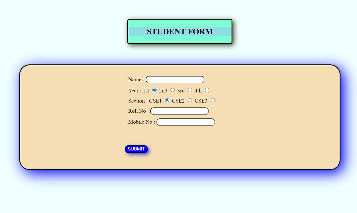 codewithsandhan's tweet image. student form :)