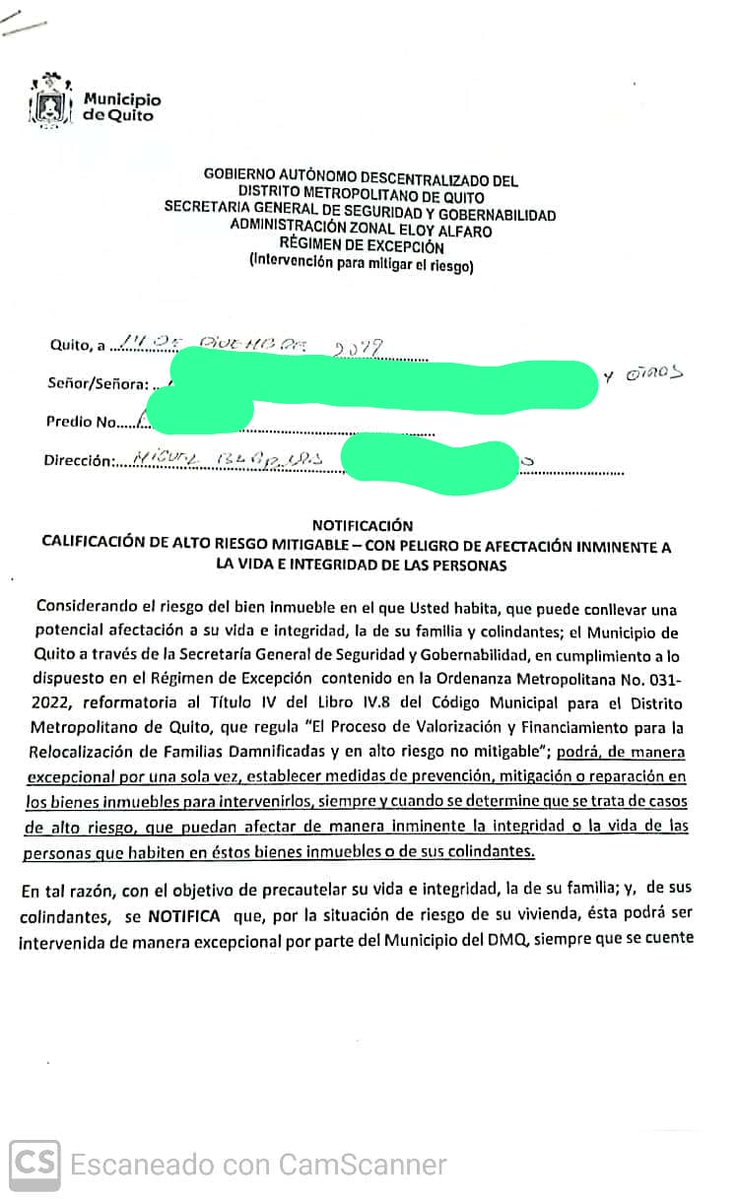 GaboArizo's tweet photo. A rodar #Metro #Quito y las sorpresas para los habitantes de #Solanda. Familiar ha sido notificado de los #riesgos que representa para la casa, sin mostrar estudios técnicos y lavarse las manos. Transparencia/info clara @MunicipioQuito @santiguarderas @EcuavisaInforma @TVCEcuador https://t.co/D4AXQpg4UA