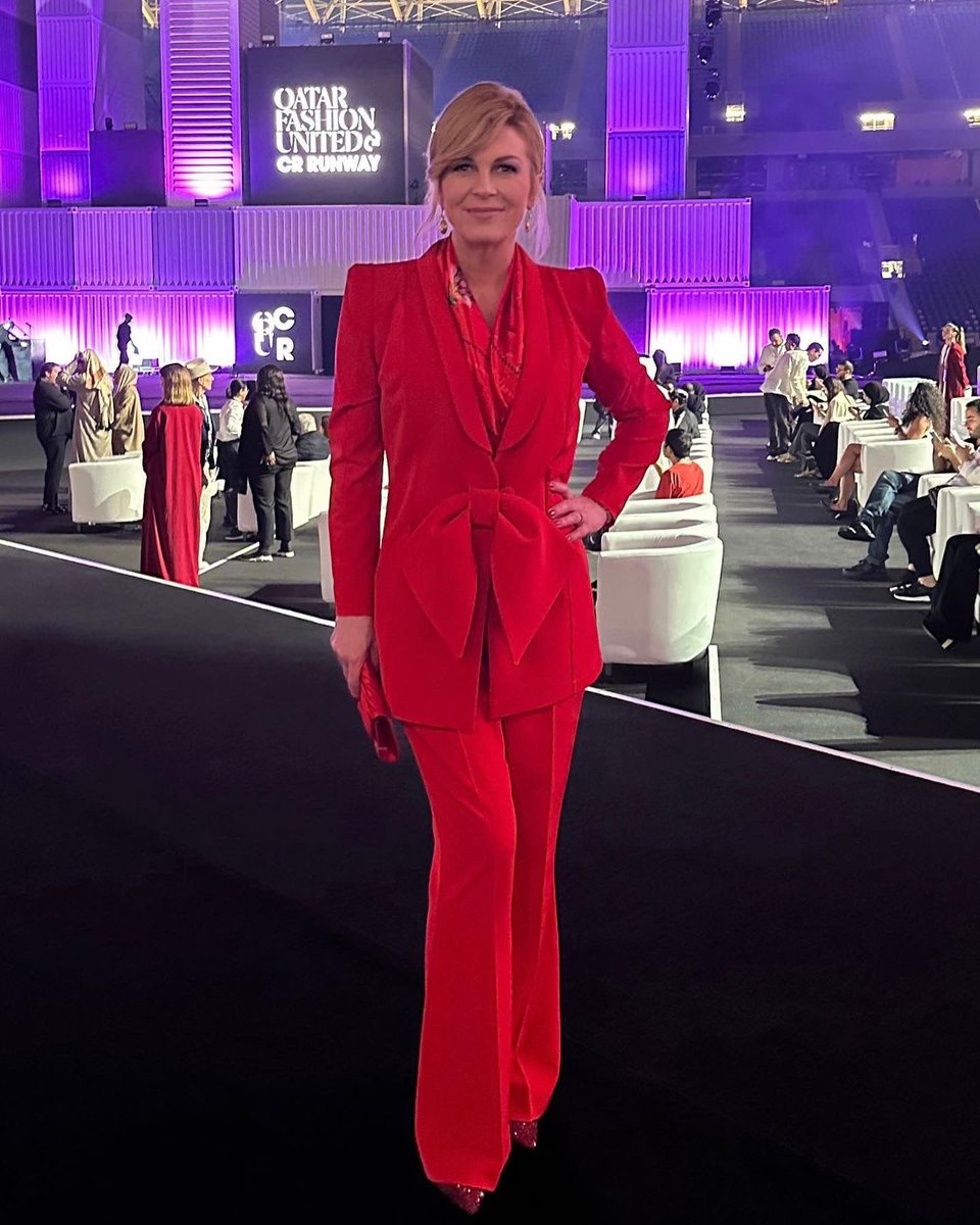 KolindaGK's tweet photo. At @EAA_Foundation, not-to-profit organisation that provides education and access to learning for vulnerable children, event hosted by @almayassahamad. Wearing @KRIEDESIGN.

@QF @QatarCreates #m7qatar #Croatia #VolimHrvatsku #FIFAWorldCup #Qatar2022 #LoveCroatia https://t.co/X3bRkiDOVH