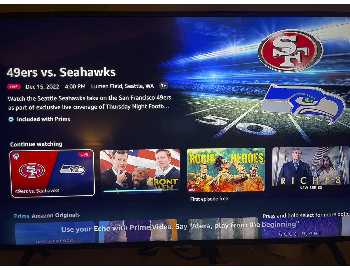 Whoa Nelly we had a barnburner last night! Football AND Front Men!? Hope you had your popcorn ready. @NFL 's @49ers versus @Seahawks was real drama, not unlike FrontMen. #Niners #SeahawksNation @Vikings @PrimeVideo @amazon #political #comedy