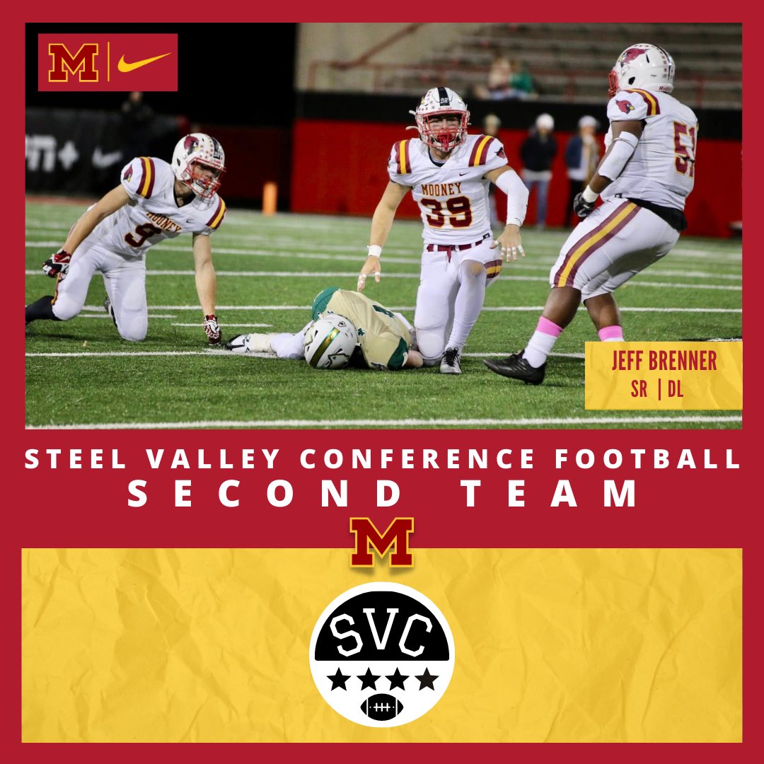 football_mooney's tweet photo. SECOND TEAM ALL STEEL VALLEY … FIRST-TEAMERS ARE UP NEXT! #MooneyFootball #MooneyFamily 
@Roberthardyy @JeffreyTBrenner @WillDes09 and Dennis Clark, congratulations! https://t.co/xjVHXWDn1a