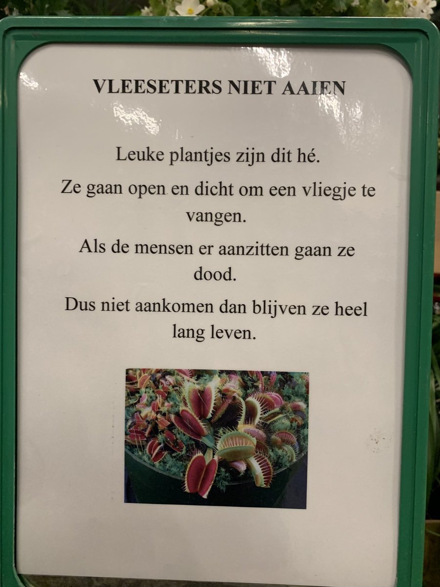 Die vleesetende plantjes zijn echt levensgevaarlijk voor de mensen… ⁦@Taalvoutjes⁩