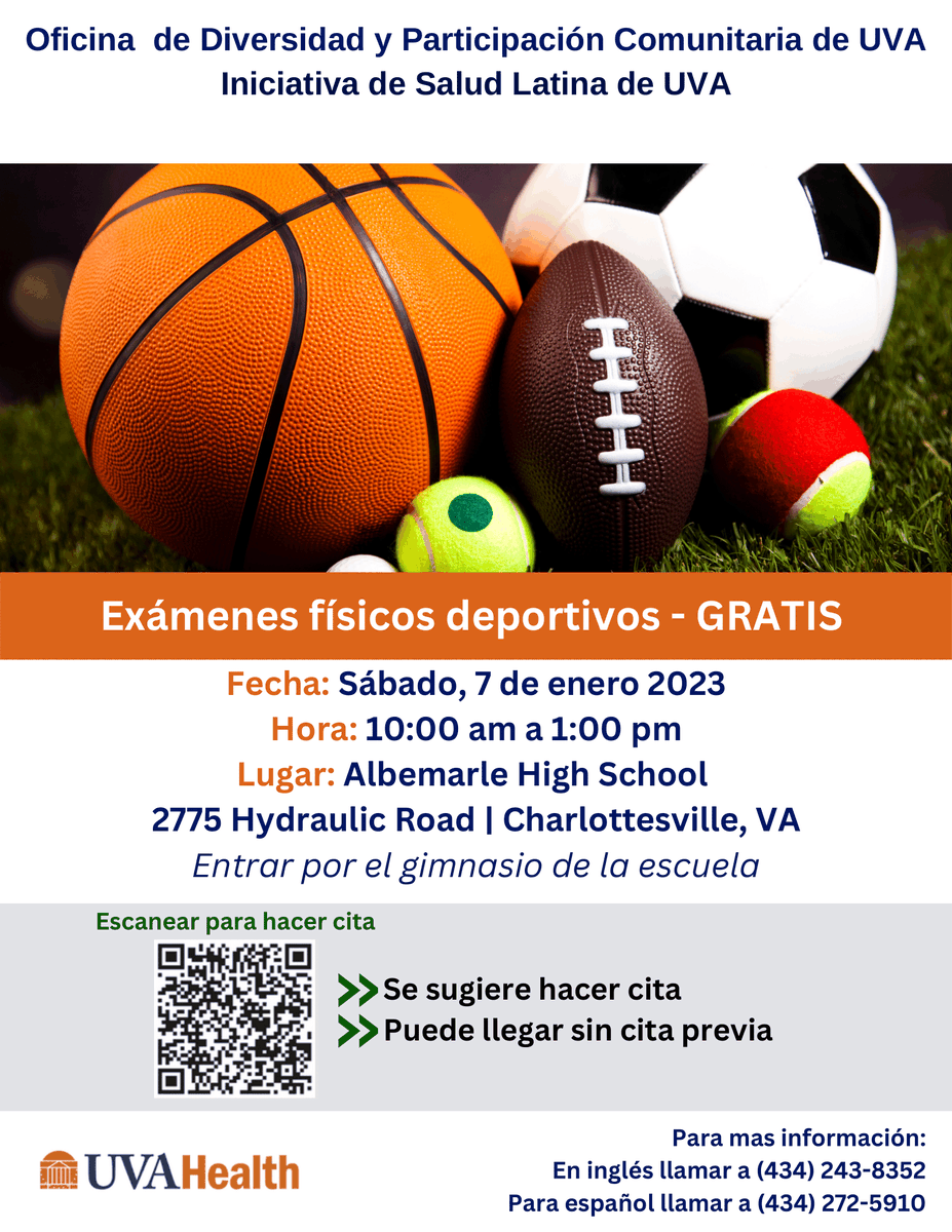 Sports physicals happening in January! Details on the flyer.