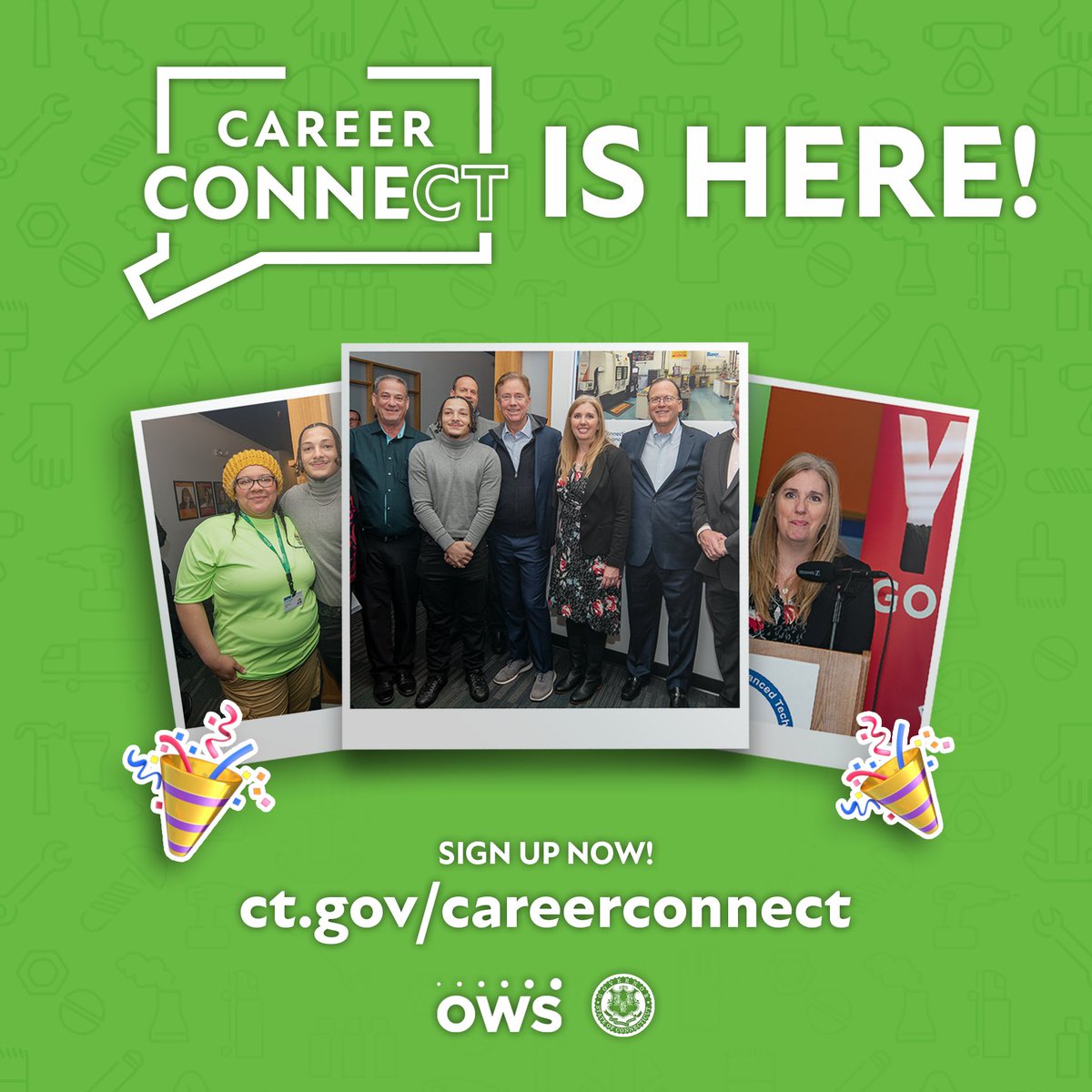 CT_OWS's tweet photo. This past Monday, we launched the CareerConneCT portal at .@CCATInc's facility.

With the help of .@GovNedLamont and the CT General Assembly, we're going to connect residents to careers, not just jobs.

Visit https://t.co/OFPgHhrdiG to learn more! https://t.co/nRO4LFNvLa