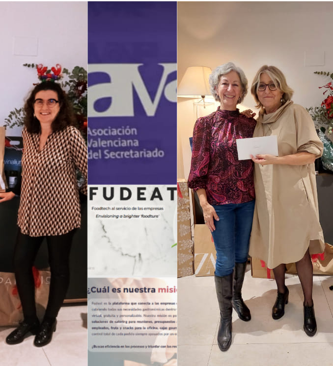 AvaseValencia's tweet photo. En la Cena tradicional de AVASE, se disfrutó del sorteo de regalos ofrecidos por nuestros colaboradores. Aquí las 2 socias agraciadas por FUDEAT, plataforma que conecta a las Empresas con los mejores restaurantes y catering de nuestra ciudad. 
GRACIAS FUDEAT. FELIZ NAVIDAD https://t.co/tDrFKi5NyN