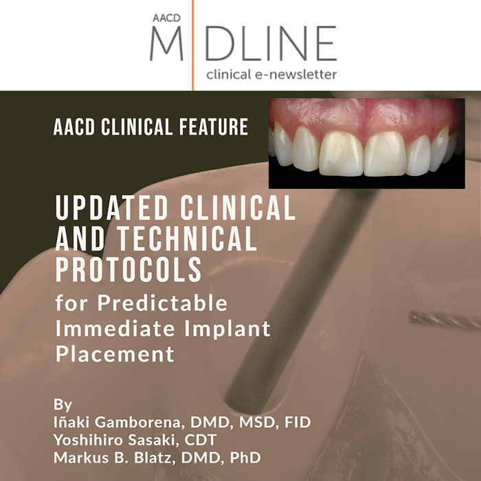 TheAACD's tweet photo. This month's AACD Clinical Midline is here!
Updated Clinical and Technical Protocols for Predictable Immediate Implant Placement
👉Free Access - https://t.co/qtKFP2iz0n
#implantdentistry #cosmeticdentistry #theaacd #dentistrytips https://t.co/tUBa1xu2ii