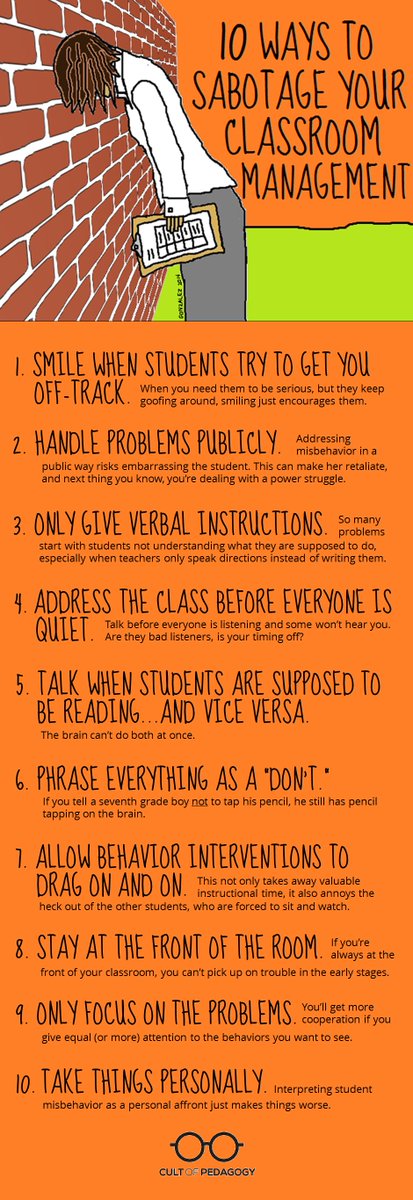 TCEA's tweet photo. Are You Sabotaging Your Classroom Management?

https://t.co/RGhXMynQPi via @cultofpedagogy
#educoach #teachertwitter https://t.co/QVahk2jJRa