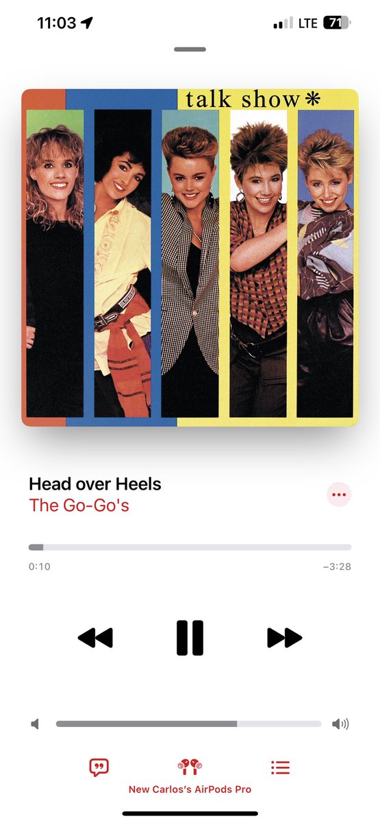 According to @AppleMusic , this was my most listened song of 2022…. I know who to blame: @marcmaron ‘s interview with @Kathy_Valentine in #wtfpodcast #80fovever #TheGogos @belindacarlisle @janewiedlin #GinaSchock @CharlotteCaffey #CharlotteCaffey  “🎶🎸🎤🥁🎹 Head over hills...”