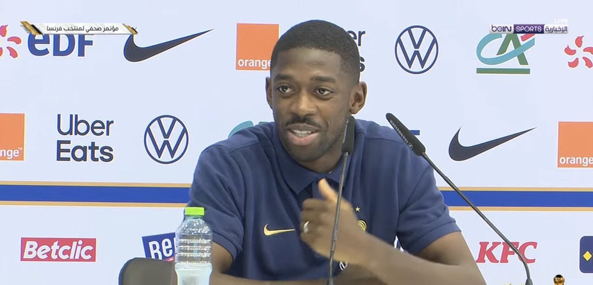 Footy_Insights's tweet photo. 🗣Ousmane Dembele : 

“Messi is an exceptional player. I loved Barcelona because of Messi and Iniesta. I spent very good years with him. He helped me a lot when I arrived in Barcelona. Let's hope he doesn't play well in this final , because he's very dangerous.”

#FIFAWorldCup https://t.co/qAoZGg9Hkq