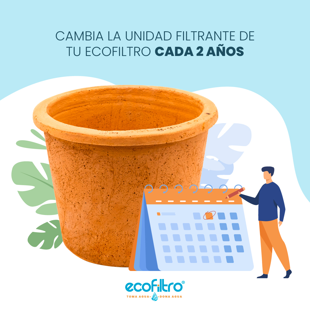 Olvídate del #mantenimiento continuo, con #Ecofiltro solo necesitas cambiar la #unidadfiltrante cada 2 años.