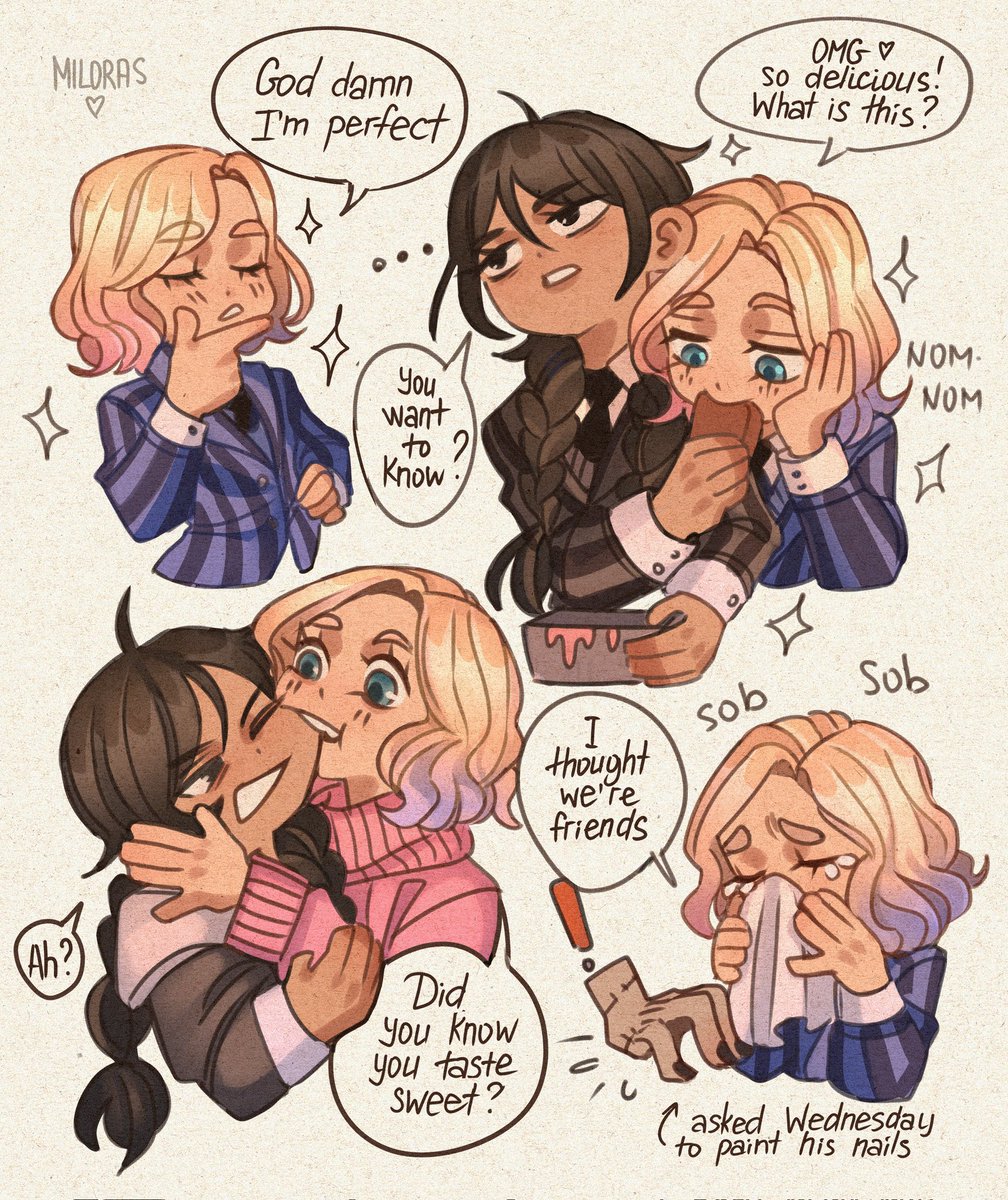 They're roommates 🤲🏻🌸
.
#wednesdayaddams #wenclair