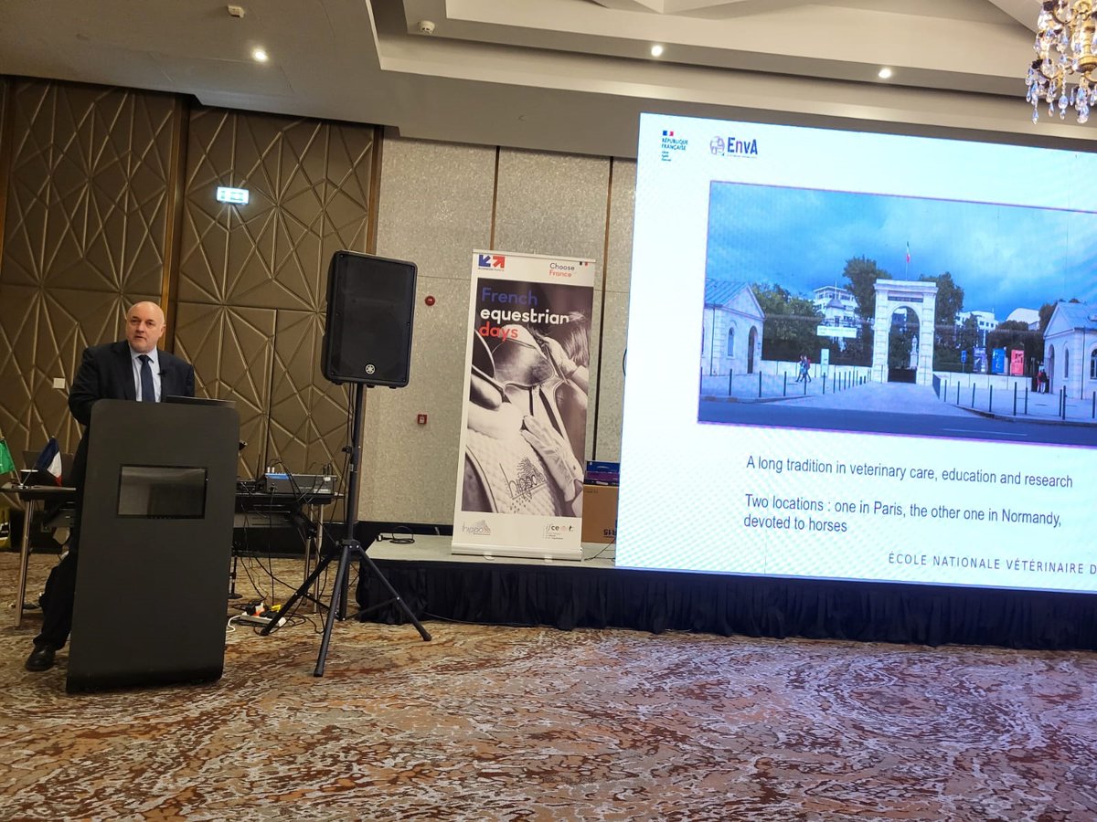 INTERNATIONAL - L'EnvA partenaire des "French Equestrian Days" en Arabie Saoudite.
👉Du 12 au 14/12, cette initiative franco-saoudienne, avec l'Institut français du cheval et de l'équitation, visait à renforcer la coopération économique dans le domaine des activités équestres.
