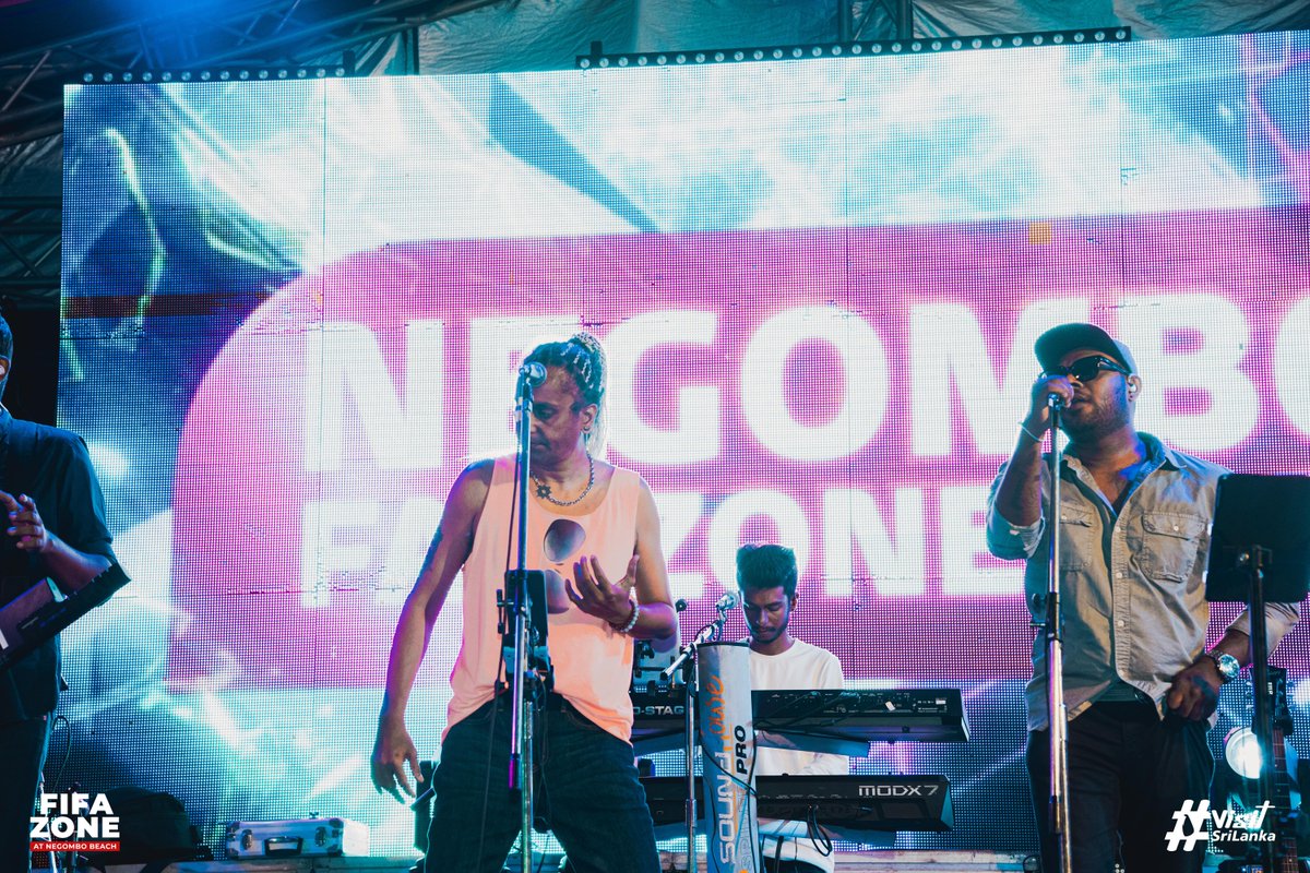 tourismlk's tweet photo. Day 14 at the FIFA zone in Sri Lanka was in full swing with live music and the game on the big screen. Here are a few memorable moments we captured
.
.
.
#SoSriLanka #VisitSriLanka #FIFAFanZone #SriLankaCan #Negombo https://t.co/gftpO3vVam