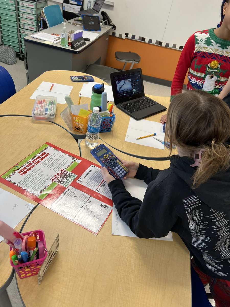 MsBennettROSA's tweet photo. Today in math, the students used Christmas Carols to figure out math word problems based on lyrics and verses. @ROSAMrsEller @ROSArockets https://t.co/bzldbrwpEA