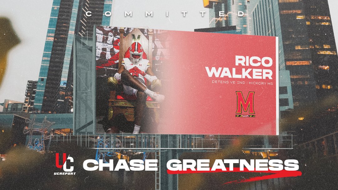 He’s a Terp 🐢

Rico Walker (<a href="/Ricowalker15/">6’4”specimen</a>) has committed to Maryland. The 4 🌟 DE is the No. 128 prospect in the ESPN 300. At 6’3 230 LBs he has a lot of potential at the next level 👀 

We’ll see him soon at the <a href="/UANextFootball/">All-America Game</a> All-America game in Orlando 😎🌴