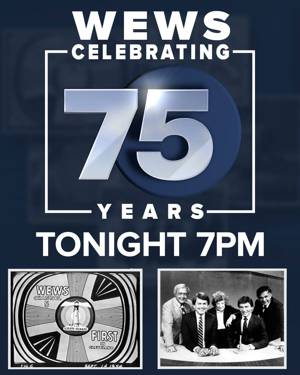 75 years of memories, moments, and people.  Re-live it all tonight at 7pm as News 5 celebrates 75 years of broadcasting. From Upbeat to the Morning Exchange and more.  What's your favorite WEWS moment?
