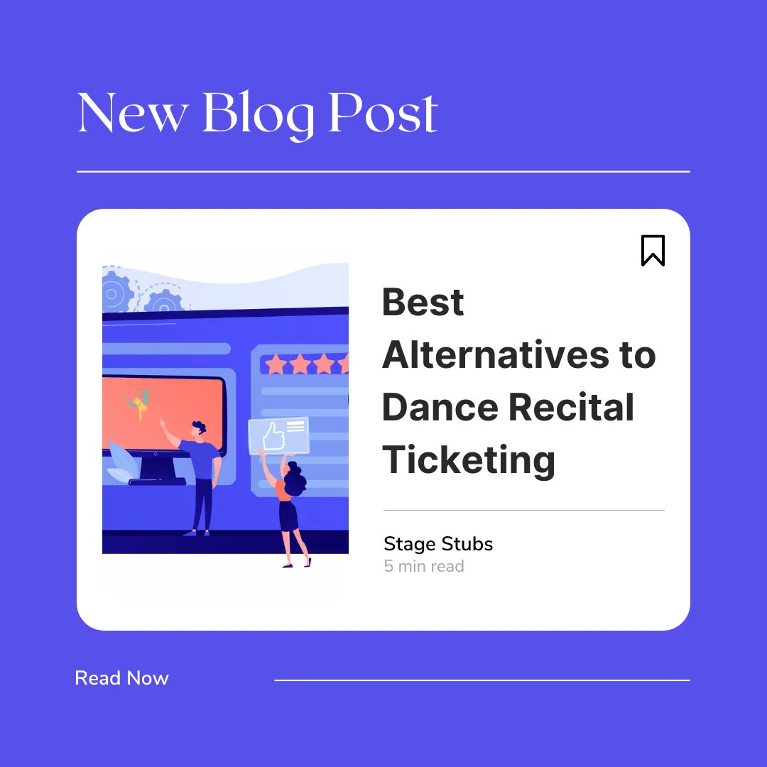 Leave your old-fashioned methods behind and check out this awesome alternatives to Dance Recital ticketing software in our new blog article stagestubs.com/blog/alternati… 

 #danceevent #ukevents #londonevents  #eventtickets #onlinetickets # explore  #eventorganizers  #eventtickets