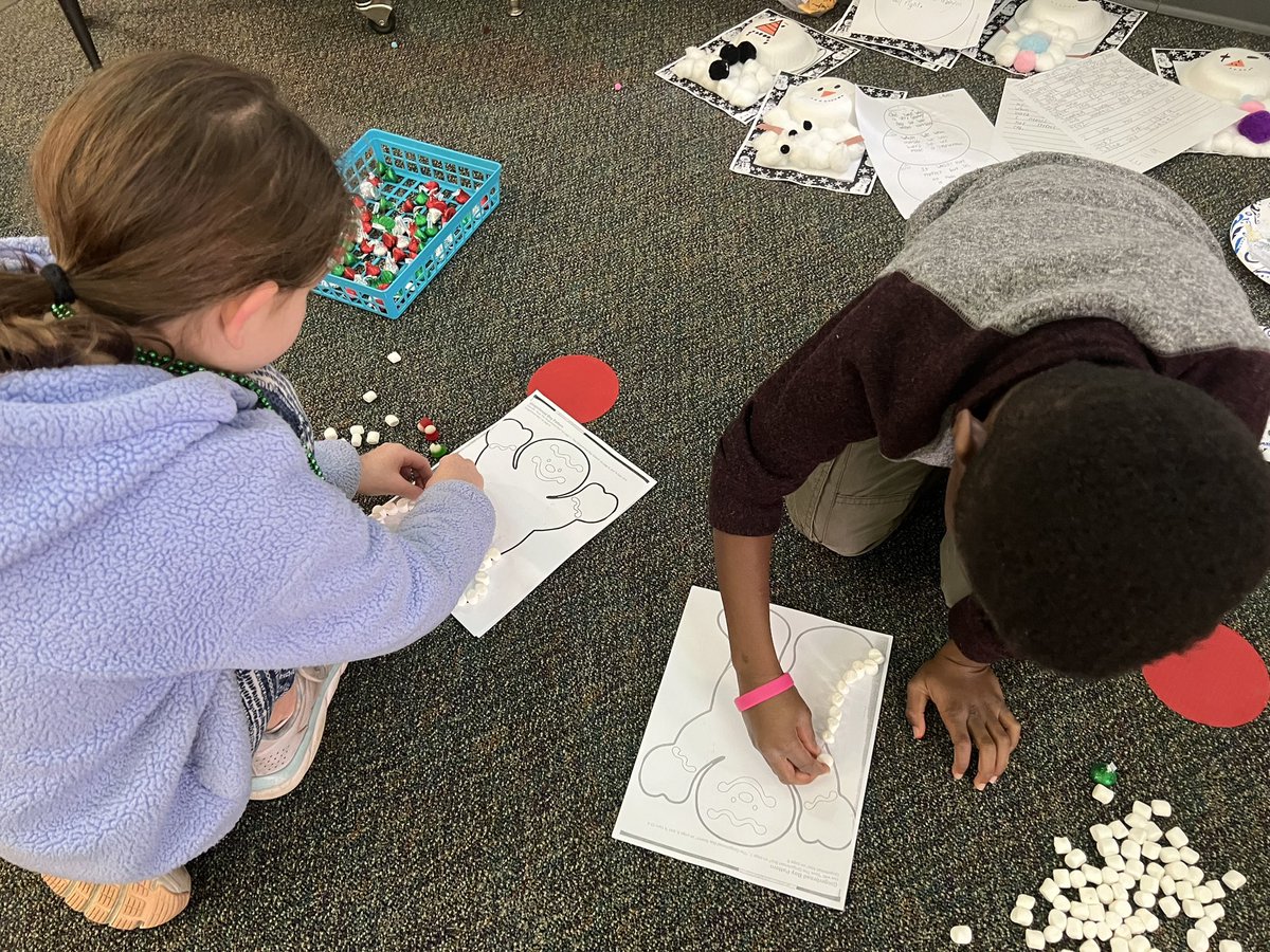 graham3rd's tweet photo. Finding the area and perimeter of a gingerbread man with fun treats! https://t.co/LtVELY17fe