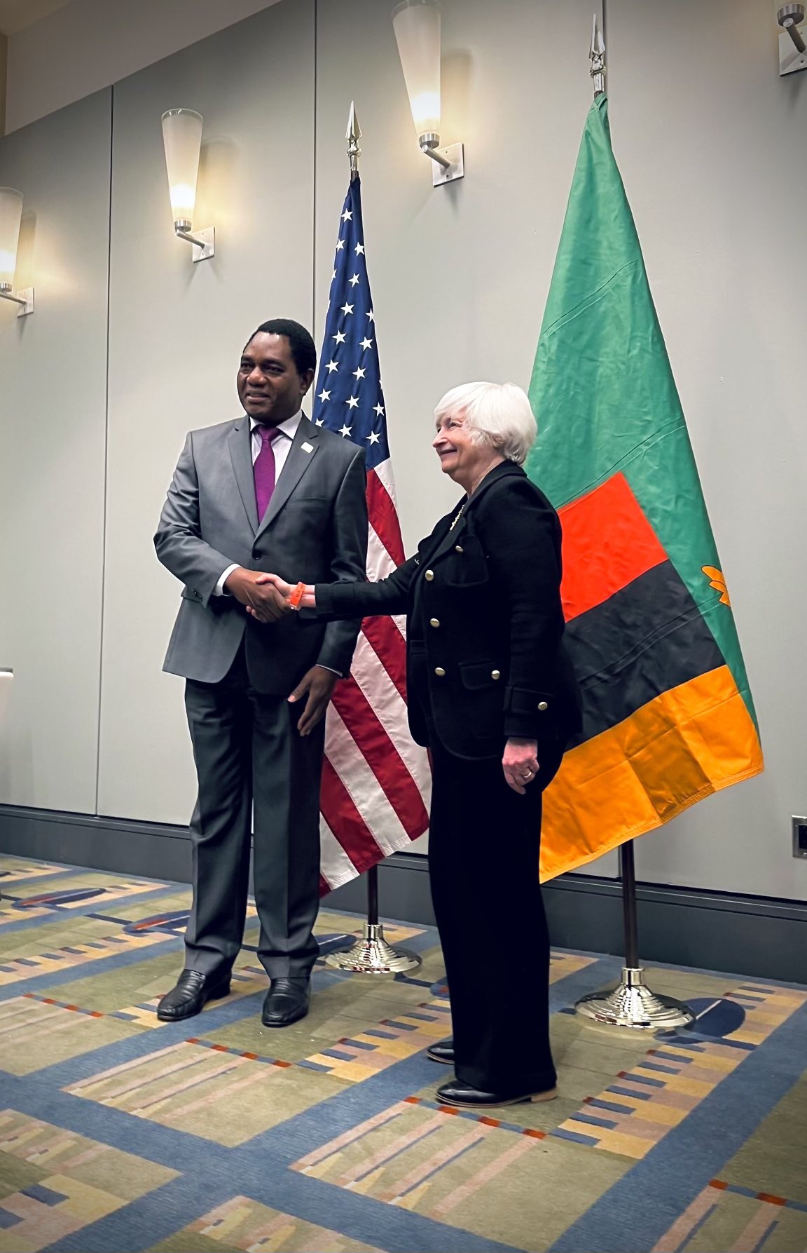 Secretary Yellen and the President of Zambia