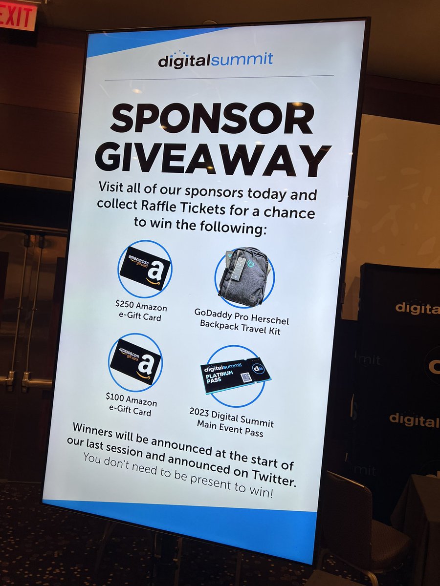 marcusdburnette's tweet photo. Day 2 at #DSCHI is underway. Come see us at the @GoDaddyPro booth for your giveaway tickets and other free goodies! @DigitalSummits https://t.co/Rfbqh596t6