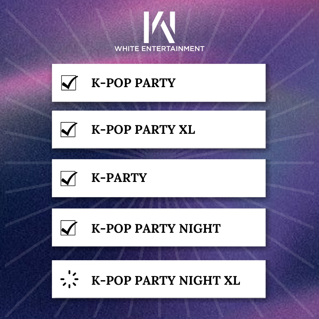WhiteOrganisat's tweet photo. Türkiye’de gerçekleştirilmiş ve gerçekleştirilmesi planlanan K-pop partilerinin ilk ve tek sahibi White Entertainment, yeni bir partiyle yeni yıla bomba gibi bir giriş yapıyor!
#woetkinlik #eventsofwo #woentertainment #eğlence #kpoppartynightxl https://t.co/FvIo7hdX3h