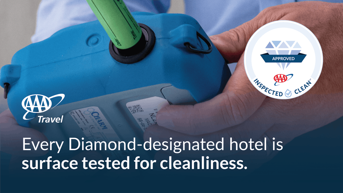 AAA_Travel's tweet photo. Experience AAA Diamond hotel inspections, aka the difference between “I slept like a baby," and “How fast can we leave this place?” Learn about the distinction at https://t.co/kcb23Lx7SL. #InspectedClean https://t.co/ZJTJsyI1fM