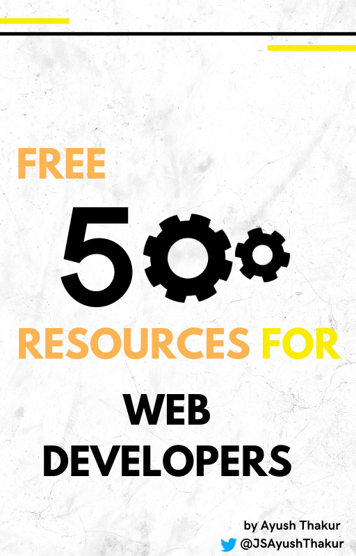 Created an ebook on "Free 500 Resources for Web Developers"

To grab it for Free 

1. Follow me
2. Drop🙌 in comments