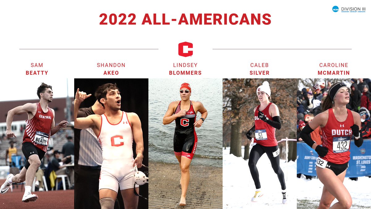 CentralDutch's tweet image. 2022 in review:

Central had 10 All-Americans across six sports, including seven  first-time honorees.

#GoDutch #rollrivers