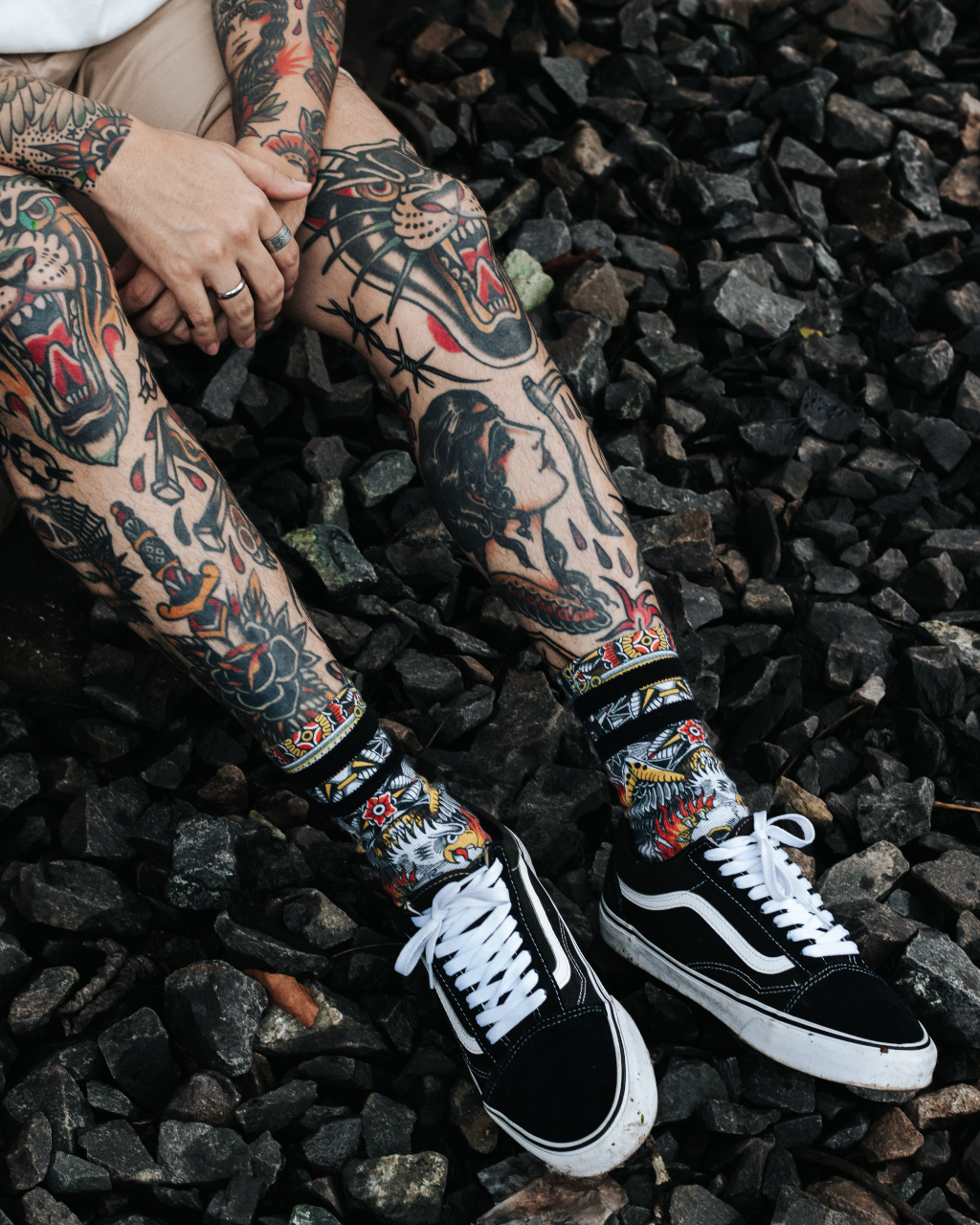 Bright and Bold Tattoo-Inspired Socks by Stuntin - Stuntin Goods