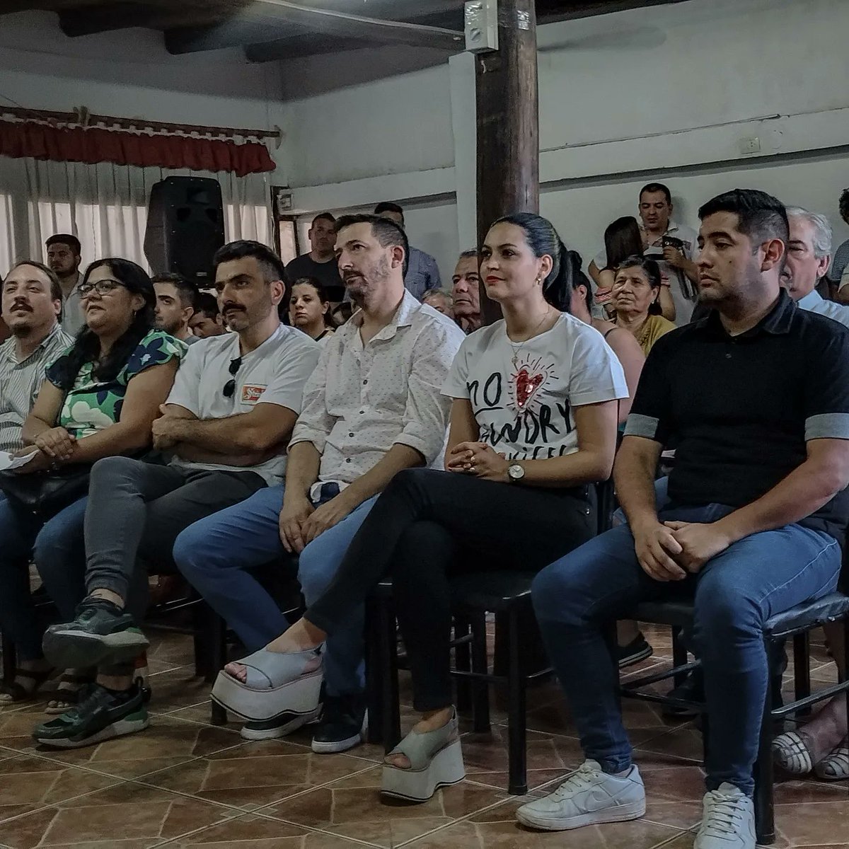 JuninPartido's tweet photo. Asumieron las nuevas autoridades del Partido Justicialista de nuestro departamento. El compañero Santiago Pepa es el nuevo presidente del PJ Junín y el compañero Renzo Strappazzon es el Secretario General de la Juventud Peronista. https://t.co/L5WuSxWlVn