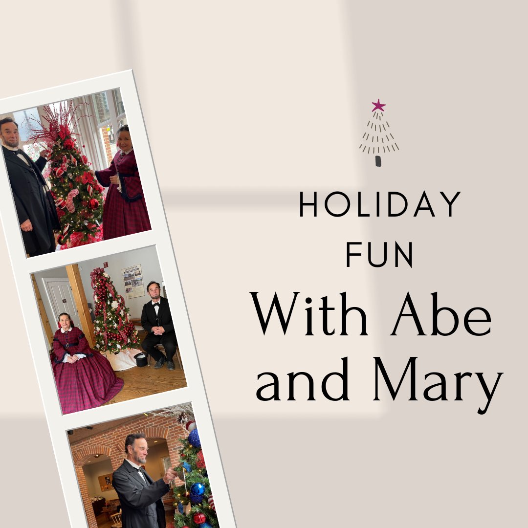 Put a little history into your holidays! Visit the Springfield Visitors Center tomorrow for some holiday fun with Abe and Mary Todd Lincoln. Enjoy stories, games, and photo opportunities.
