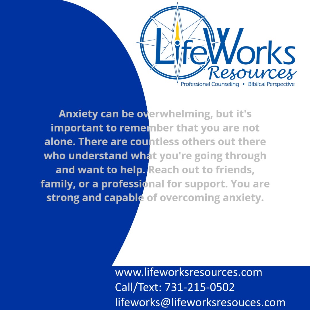 LifeWorksRes's tweet image. #Counseling #ChristianCounseling #TalkTherapy #TherapyWorks #OvercomingAnxiety #CEStreatment