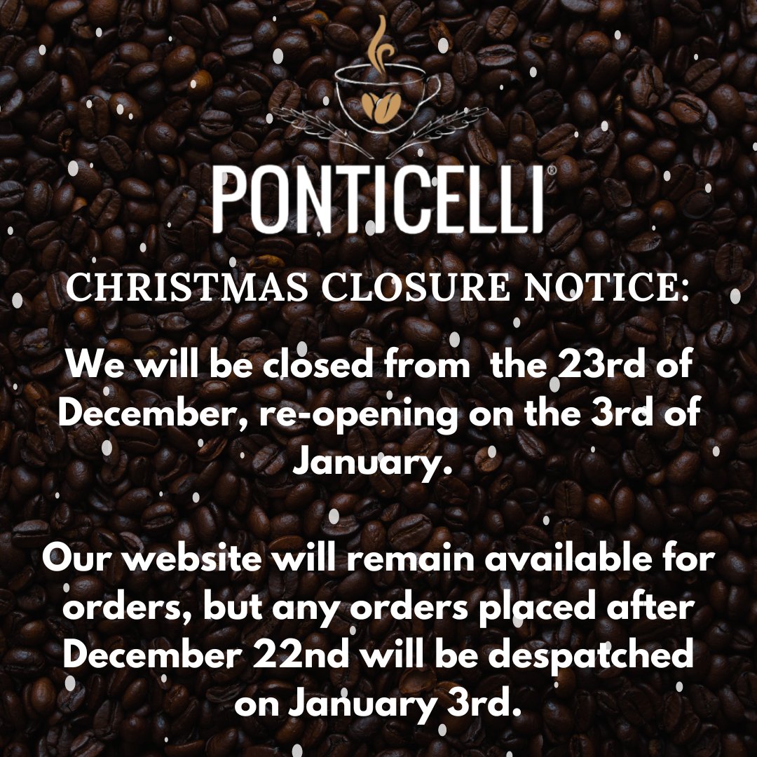 Our Christmas Closing Hours