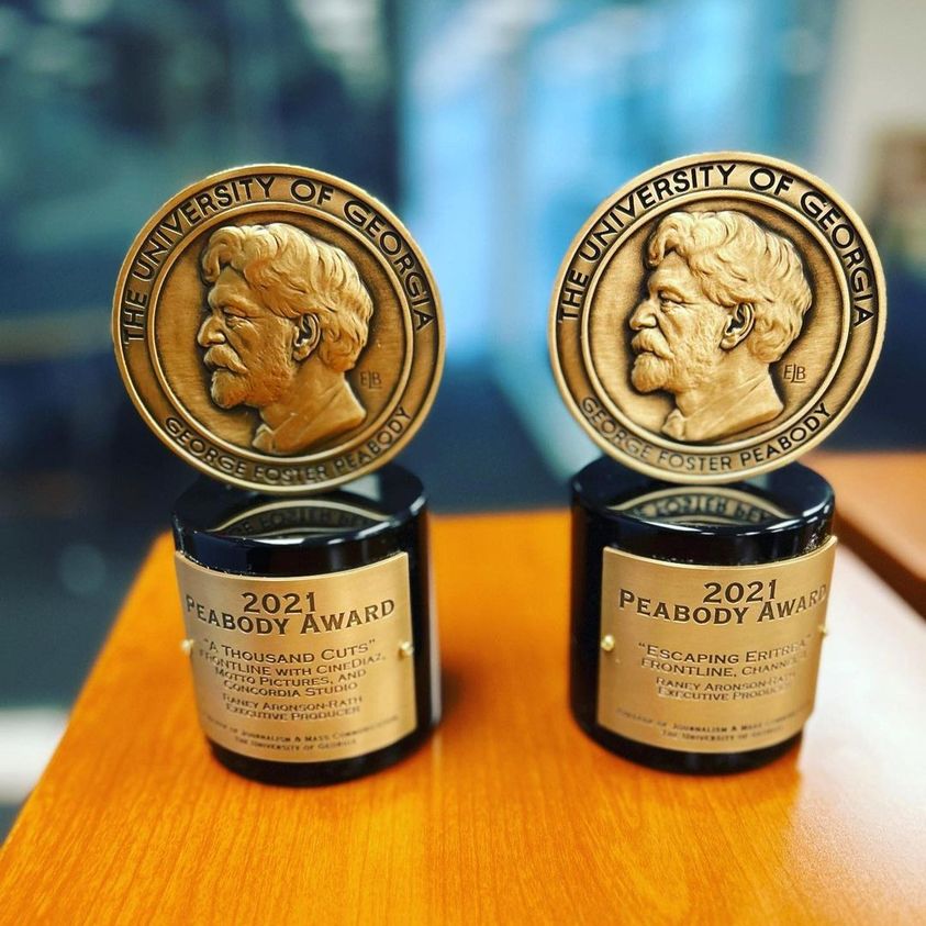 GBH (@gbh) on Twitter photo Earlier this year, the team at <a href="/GBH/">GBH</a>'s <a href="/frontlinepbs/">FRONTLINE</a> was awarded <a href="/PeabodyAwards/">Peabody Awards</a> for "A Thousand Cuts" in the Documentary category and "Escaping Eritrea" in the News category. Including this year's wins, FRONTLINE has now garnered 28 #PeabodyAwards to date.
(📸 via <a href="/raneyaronson/">Raney Aronson-Rath</a>) Earlier this year, the team at <a href="/GBH/">GBH</a>'s <a href="/frontlinepbs/">FRONTLINE</a> was awarded <a href="/PeabodyAwards/">Peabody Awards</a> for "A Thousand Cuts" in the Documentary category and "Escaping Eritrea" in the News category. Including this year's wins, FRONTLINE has now garnered 28 #PeabodyAwards to date.
(📸 via <a href="/raneyaronson/">Raney Aronson-Rath</a>)