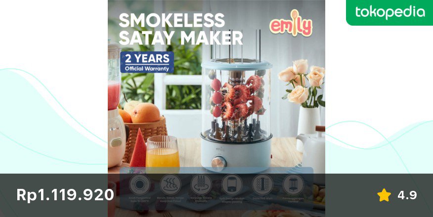 ago444's tweet photo. Coba cek ini, deh: "Emily Smokeless Satay Maker / Pemanggang Sate Otomatis" Rp1.119.920 di toko Emily and Bear Indonesia Tokopedia. Bisa bebas ongkir, lho.
https://t.co/8ztClrjfAe https://t.co/hHUCafkHeL