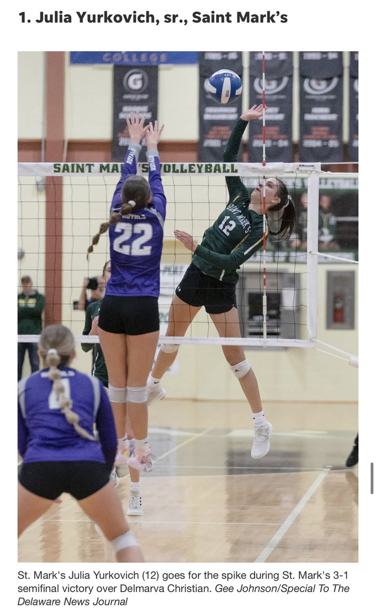 SaintMarksHS's tweet photo. FIVE SPARTANS RANKED WITHIN TOP 30 PLAYERS IN DELAWARE HIGH SCHOOL GIRLS VOLLEYBALL WITH JULIA YURKOVICH ‘23 LEADING THE STATE!

Our @SaintMarksVB Program continues its history of excellence with another incredible season — its 4th consec…https://t.co/xurjScnvcT https://t.co/ZeRSxvXNma