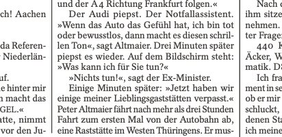 Felix Dachsel (@xileffff) on Twitter photo Der erste Sommer ohne Macht. Als Vertrauter der Kanzlerin lenkte Peter Altmaier die Geschicke der Nation. Als Pensionär kämpft er gegen einen leeren Terminkalender und die Schnecken in seinem Garten. Ein sehr besonderes Porträt im neuen <a href="/derspiegel/">DER SPIEGEL</a> von <a href="/miguelhelm/">miguel helm</a> Der erste Sommer ohne Macht. Als Vertrauter der Kanzlerin lenkte Peter Altmaier die Geschicke der Nation. Als Pensionär kämpft er gegen einen leeren Terminkalender und die Schnecken in seinem Garten. Ein sehr besonderes Porträt im neuen <a href="/derspiegel/">DER SPIEGEL</a> von <a href="/miguelhelm/">miguel helm</a>