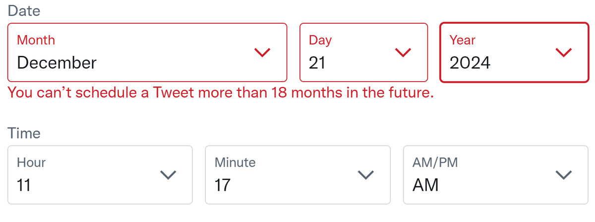 notkopsh's tweet photo. I scheduled a "Hi me in 5 years" to go live in 5 years ... that's if Twitter is still a thing. https://t.co/FlKqW4GTcb