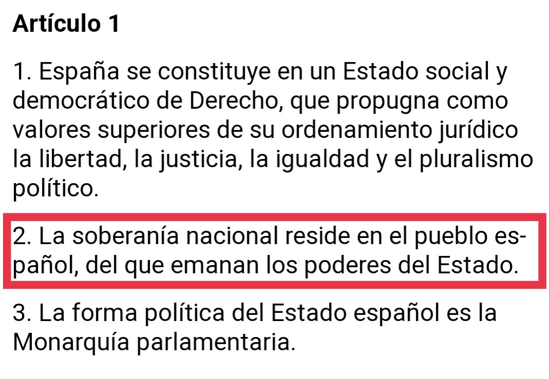 BenditaJusticia's tweet photo. ⛔ BULO de @ierrejon. "La soberanía nacional está aquí dentro (Congreso). Le pertenece a los que hemos sido elegidos por el voto popular".

❌ FALSO: La soberanía nacional no reside en el Congreso, sino en el pueblo español, del que emanan los poderes del Estado (artículo 1 CE). https://t.co/CDYBKeZ0Sz