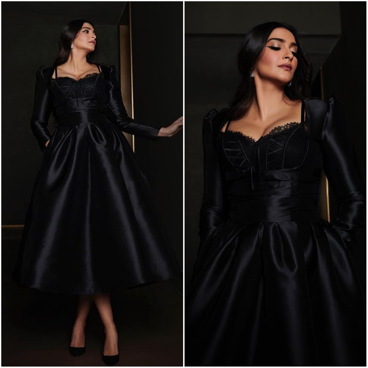 PrithamSadashiv's tweet photo. 🖤 @SonamaKapoor in a custom @GauriandNainika for the @VictoriasSecret India Store Preview in Vasant Kunj, Delhi

#OOTD #SonamKapoor #VSLovesIndia @RheaKapoor https://t.co/200EiAmm6E