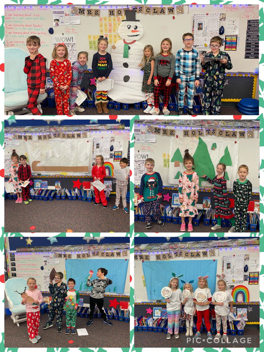 I LOVED watching these sweet first graders perform their plays this morning! They worked so hard to create backgrounds, props, learn lines, and speak clearly with expression. Thank you for inviting me <a href="/mrsholtsclaw/">Jill Holtsclaw</a> 🎄