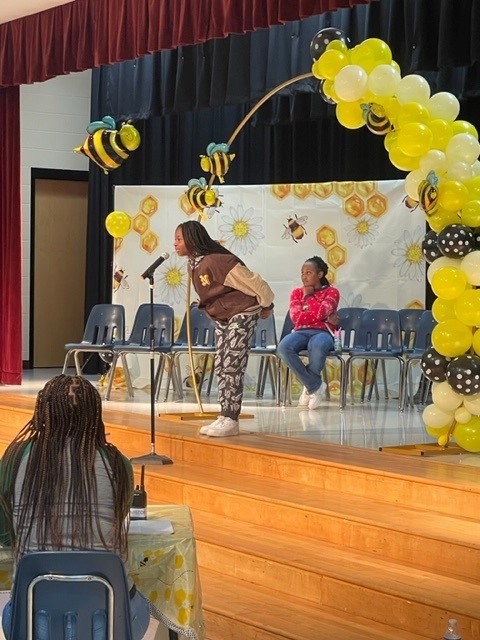 FeldwoodES's tweet photo. Feldwood has a BEE-utiful day of spelling! Thank you to the parents and staff who supported this year's competition. The kids were BUZZING with excitement! Congratulations to our school champion, Journee! @shantarawcrooks @CherisseCamp @MrsDrWhitlock @MrsKBrownIC @drkengwa https://t.co/RaHVXFhcI6