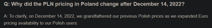 _wieku's tweet photo. @omkelderman @LiquidPL @discord Seems to be Poland only as it was the only EU country with regional pricing till now and they bumped the price to € equivalent

Fuckers from @discord even added it to FAQ lmao https://t.co/7wfJjpAqWU