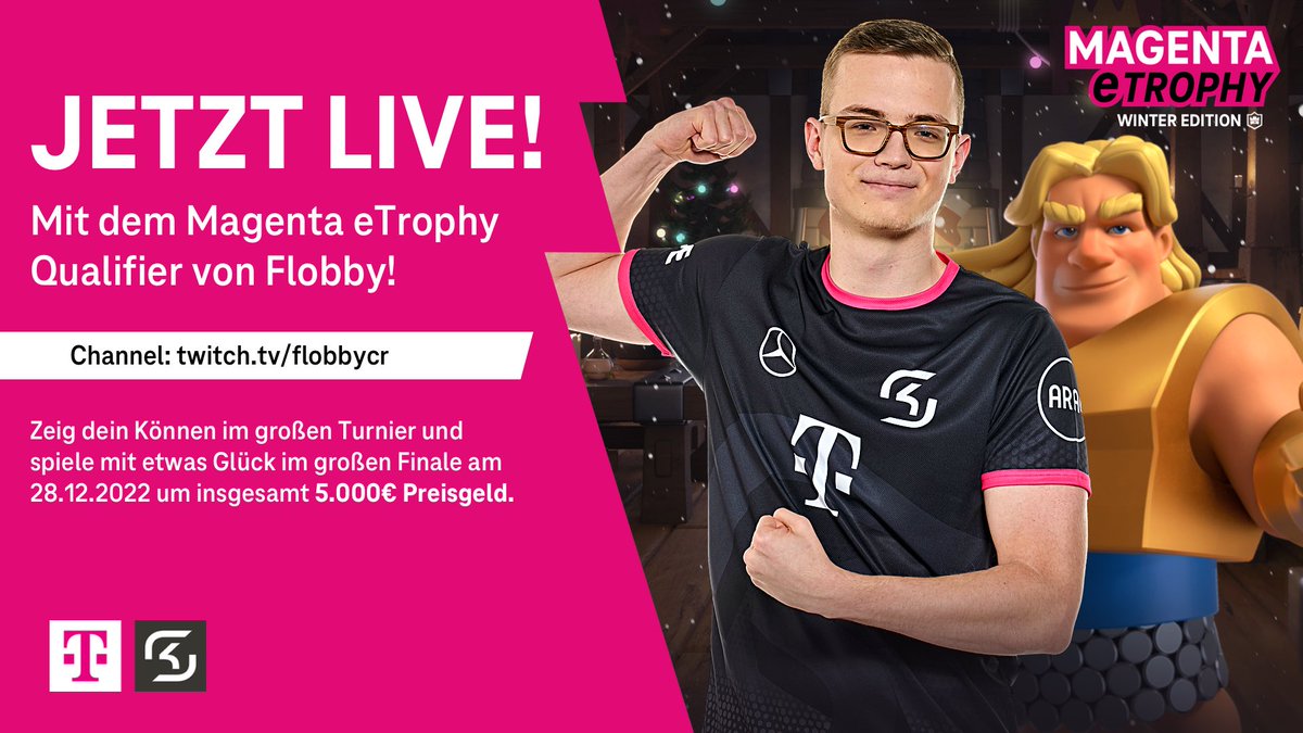 FlobbyCr (@flobbycr) on Twitter photo Um 18 Uhr startet mein erster Qualifier der #MagentaeTrophy - es geht um 5.000€ Preisgeld und jeder kann mitmachen🏆
Schaut gerne schon vorbei, ich bin jetzt schon live🔥
twitch.tv/flobbycr
<a href="/deutschetelekom/">Deutsche Telekom</a> <a href="/Telekom_zockt/">Telekom zockt</a> <a href="/SKGaming/">SK Gaming</a> Um 18 Uhr startet mein erster Qualifier der #MagentaeTrophy - es geht um 5.000€ Preisgeld und jeder kann mitmachen🏆
Schaut gerne schon vorbei, ich bin jetzt schon live🔥
twitch.tv/flobbycr
<a href="/deutschetelekom/">Deutsche Telekom</a> <a href="/Telekom_zockt/">Telekom zockt</a> <a href="/SKGaming/">SK Gaming</a>