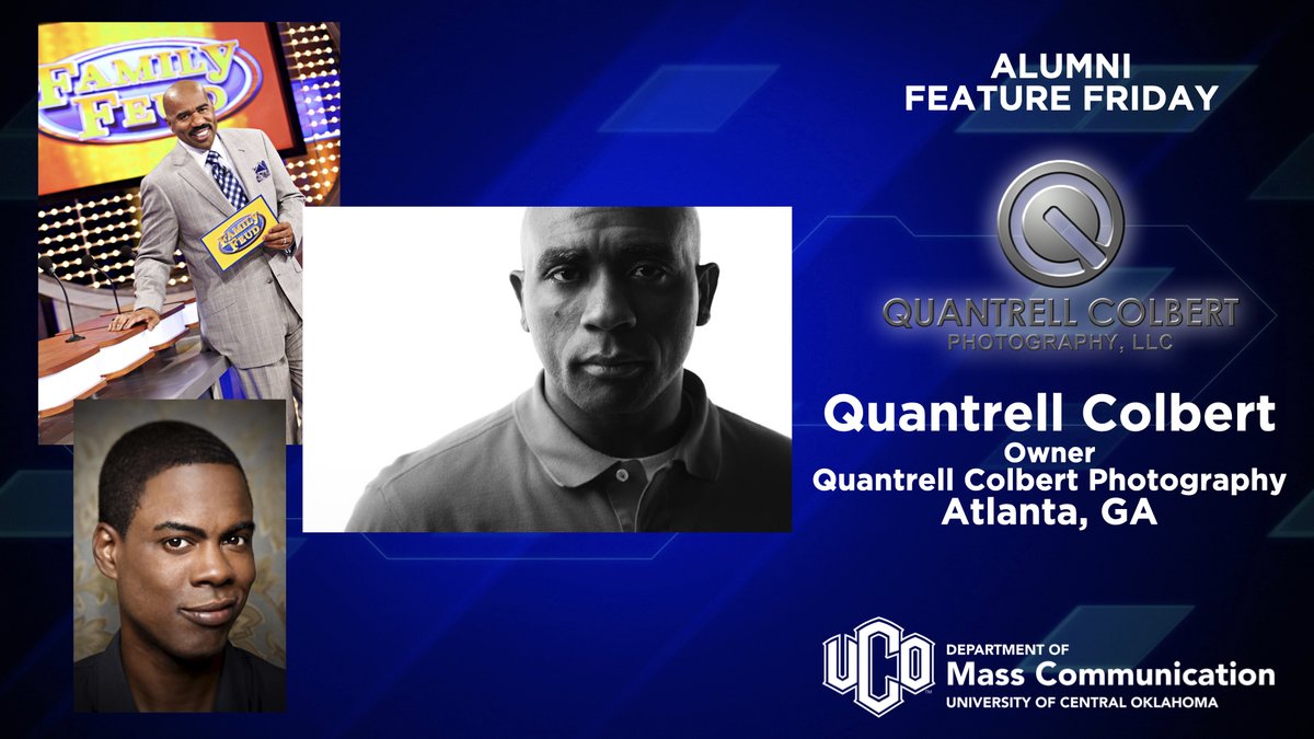 UCO_MCOM's tweet image. It's our final #AlumniFeatureFriday of 2022 and we are featuring one of our Photo Arts &amp;amp; @TheVista1903 alums, Quantrell Colbert.
From Blockbuster movies to TV Shows, Quantrell has photographed some of Hollywood's biggest names.
Check out his amazing work: quantrellcolbert.com