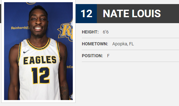 Finally, Nathan Louis <a href="/NathanOmarLoui1/">Nathan Louis</a> is having a great start to his junior year at <a href="/R_U_MBBall/">Reinhardt University Men’s Basketball</a> averaging 13.3 points and 3.5 rebounds per game in 24+ minutes per game, starting the last 9 games.